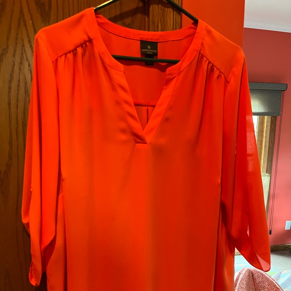 Orange top - love this vibrant color